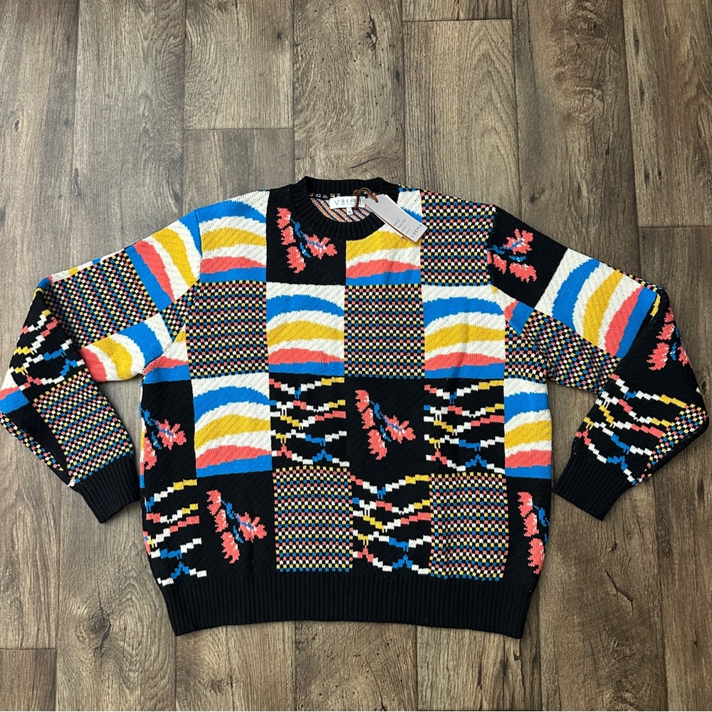 Vaara Motif 100% Cotton Sweater Women’s Size XL Multicolour